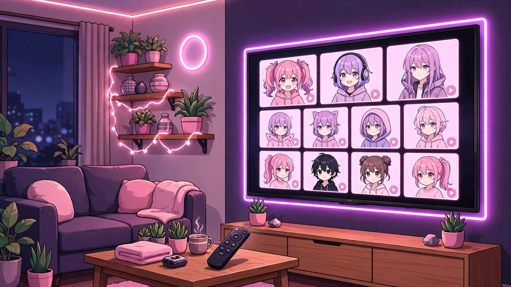 Watching Kucing APK anime on a Smart TV with Firestick remote